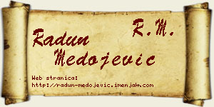 Radun Medojević vizit kartica
